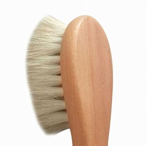 Ensemble brosse et peigne pour bébé en bois avec poils de chèvre naturels, OEM et ODM, pour le nettoyage des bébés - Product Image 2