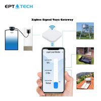 Détecteur d'application mobile sans fil Zigbee Tuya Capteur de niveau d'eau, de mazout et de liquide Indicateur d'alarme Moniteur de réservoir à distance