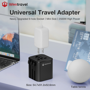 Wontravel Custom Logo 2500W Mini Travel Adaptor Universal Travel <b>Adapter</b> - Product Image 1