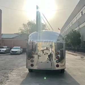 รถเข็นขายอาหารเคลื่อนที่สำหรับยุโรป ทำจากสแตนเลสคุณภาพสูง เหมาะสำหรับบาร์บีคิว ทาโก้ และอาหารว่างกลางแจ้ง - Product Image 4