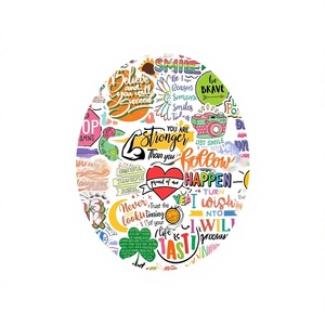Autocollants en vinyle réutilisables imprimés UV, découpés sur mesure, motif dessin animé de Noël, 200 pièces pour cadeaux promotionnels et loisirs créatifs de scrapbooking - Product Image 1
