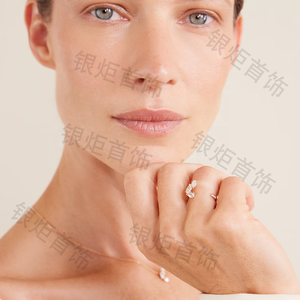 Anello Regolabile LOZRUNVE in Argento Sterling 925 Placcato Oro Rosa con Cristalli a Goccia - Product Image 2
