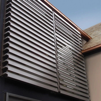 Persiana solar de aluminio motorizada, fija para ventana