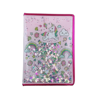 Bloc-notes paillettes en PVC pour agenda, carnet de notes à paillettes, Gel de couverture, liquide, pour journal intime