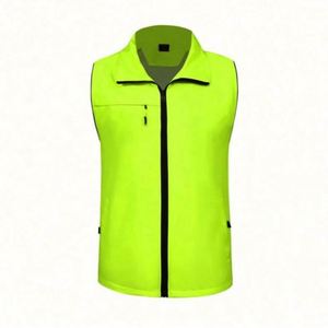 Chaleco de Trabajo sin Mangas de Lona de Poliéster Reversible Personalizado al por Mayor, Ropa de Verano Transpirable con Cualquier Logotipo para Trabajo Voluntario - Product Image 1