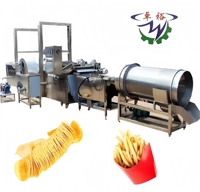 Línea de producción de patatas fritas naturales ZHUOYU 100-500 kg/h Línea de producción de patatas fritas frescas