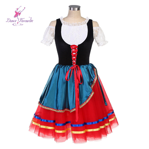 Costume da ballo romantico Tutu TARANTELLA di gruppo costumi da ballo per ballerine da ballo e da ginnastica - Product Image 1