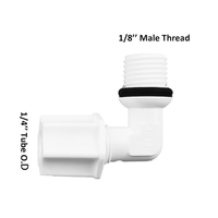 Adaptador en T de Tres Vías con Rosca Macho de 1/4" NPTF y Conexión de Tubo de 1/4" Macho, Conexión JACO con Junta Tórica