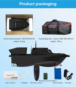 Barco de cebo de pesca de carpa controlado con sonda de buscador de peces remota para pesca con caña Amorceur - Product Image 4