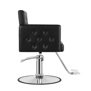 Silla de barbero de salón hidráulica con mechones negros elegantes modernos con material de PVC Barbero de inspiración vintage esencial para estilistas - Product Image 3