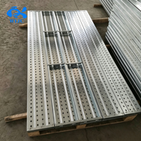 Planche d'échafaudage en acier, plancher de chantier robuste antidérapant pour travaux de construction