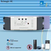 Ewelink F0803 Interrupteur intelligent universel pour la domotique, contrôleur de porte de garage intelligent WiFi 2CH DC 7-32V sans RF 433MHz sans USB