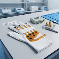 Gant à capteur de pression capacitif auto-développé, flexible, à détection tactile, pour la détection de gestes et le contrôle des prothèses