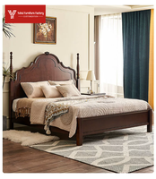 Meubles de chambre à coucher de style antique, style rétro américain et français, lit double de 1,8 mètre, chambre principale, lit de mariage, chambre à coucher