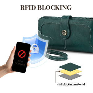 <span class=keywords><strong>Portafoglio</strong></span> lungo da <span class=keywords><strong>donna</strong></span> in pelle sintetica <span class=keywords><strong>blu</strong></span> da <span class=keywords><strong>donna</strong></span> pochette con cerniera graziosa con cinturino da polso portafogli portamonete da <span class=keywords><strong>donna</strong></span> alla moda - Product Image 6