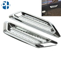 Autocollant de fausse Grille d'admission d'air, 2 pièces, décoration de carrosserie de véhicule, pare-boue latérale pour voiture, accessoires modifiés, résistants à la décoloration