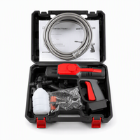 Nettoyeur haute pression sans fil 300W, 10 vitesses réglables, moteur sans balais, 21000 tr/min, débit de 7 L/min, pistolet à eau haute pression, nettoyeur portable