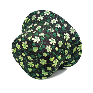 Bán Buôn Mùa Hè Màu Xanh Lá Cây Hoa Ngư Dân Thời Trang Mũ Phụ Nữ Lướt Sóng Bãi Biển Ngoài Trời Polyester Thời Trang Mặt Trời Thực Vật Xô Hat Có Thể Đảo Ngược - Product Image 6