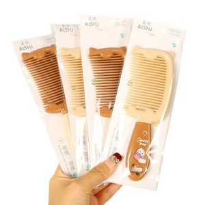 Peigne en plastique en forme de chat AISHU, grande taille, pour les soins capillaires et la beauté, parfum blé - Product Image 5