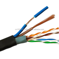Cable de Red de Cobre Trenzado de Alta Calidad FEP-CAT5E/CAT6 con Aislamiento de PE Resistente a Altas Temperaturas para Sistemas Subacuáticos