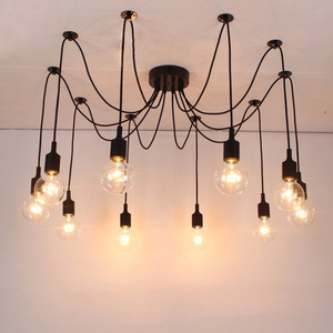 Suspendus Pendentif <span class=keywords><strong>Araignée</strong></span> <span class=keywords><strong>Lustre</strong></span> Pépinière Plafond Nordique Bricolage Couleur E27 Moderne Pendentif Plafonniers Menée Par Silicone - Product Image 5