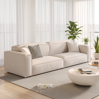 Canapé minimaliste nuage confortable et compact, facile à déplacer, en tissu anti-taches, idéal pour maison en location