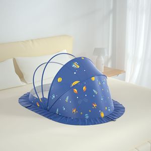 Mosquitera plegable cifrada con forro de poliéster tejido de 200TC moderno con patrón de dibujos animados cama de bebé portátil para el verano - Product Image 5