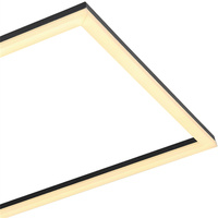 Plafonnier LED moderne 18W, lumière blanc chaud 3000K, design carré, corps en aluminium, indice de protection IP20, CRI80, garantie de 2 ans, hôtel