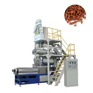 good quality factory price dry wet pet food pellet processing extruder for pet food