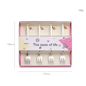 Wholesale Eco-Friendly 304 Rose Stainless Steel Spoon <b>Coffee</b> Fork Flatware <b>Set</b> with <b>Gift</b> Box for Giveaways - Product Image 6