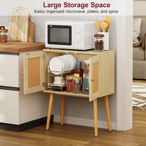 Mobiletto Bar Caffè Piccolo con Ante a Persiana Moderne, Gambe <span class=keywords><strong>Alte</strong></span> in Legno Massello, Consolle Multimediale, Credenza per Ingresso, Soggiorno, Cucina, Spazi Piccoli - Product Image 1