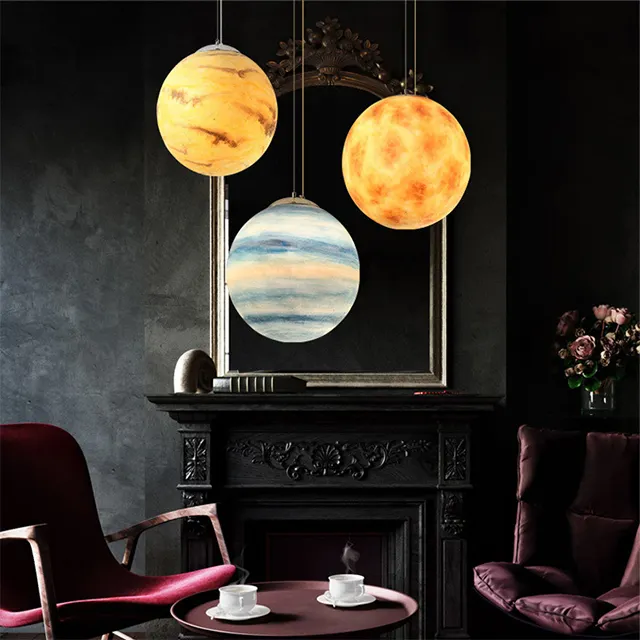 Planet lamp moon chandelier star planet shopping mall hall kindergarten playground restaurant bar art spherical shape