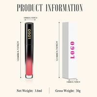 Gloss à lèvres hydratant léger et non collant au peptide végétalien, effet minéral et aqueux, longue tenue, logo personnalisé OEM ODM