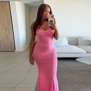 Wholesale Women <strong>Dresses</strong> Casual Summer High Quality <strong>Sexy</strong> <strong>Long</strong> <strong>Dresses</strong> Bodycon Sleeveless - Product Image 1