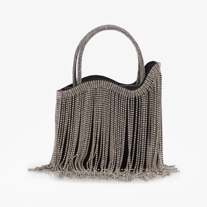 2024 Trendy custom luxury crystal handles borsa <span class=keywords><strong>da</strong></span> donna borsa <span class=keywords><strong>da</strong></span> donna <span class=keywords><strong>pochette</strong></span> <span class=keywords><strong>da</strong></span> <span class=keywords><strong>sera</strong></span> con strass in raso <span class=keywords><strong>argento</strong></span> con frange in <span class=keywords><strong>argento</strong></span> - Product Image 5