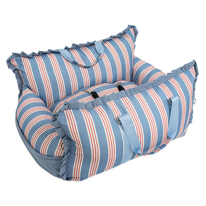 Großhandel Tragbares Wasserdichtes Hundebett Autositz-Kissen für Katzen und Hunde Transport Abnehmbares Gestreiftes Reisebett - Product Image 5