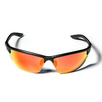 Lunettes de soleil FUYUANDA Fashion Square sans monture en métal avec verres rouges/bleus pour unisexe, usage estival