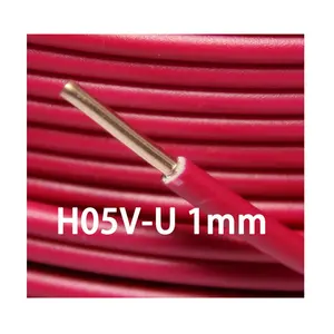 H05V-U Electrical Wires 1mm Copper Wire Class 1 EN50525-2-31 PVC Insulated Copper Conductor Cable Wire