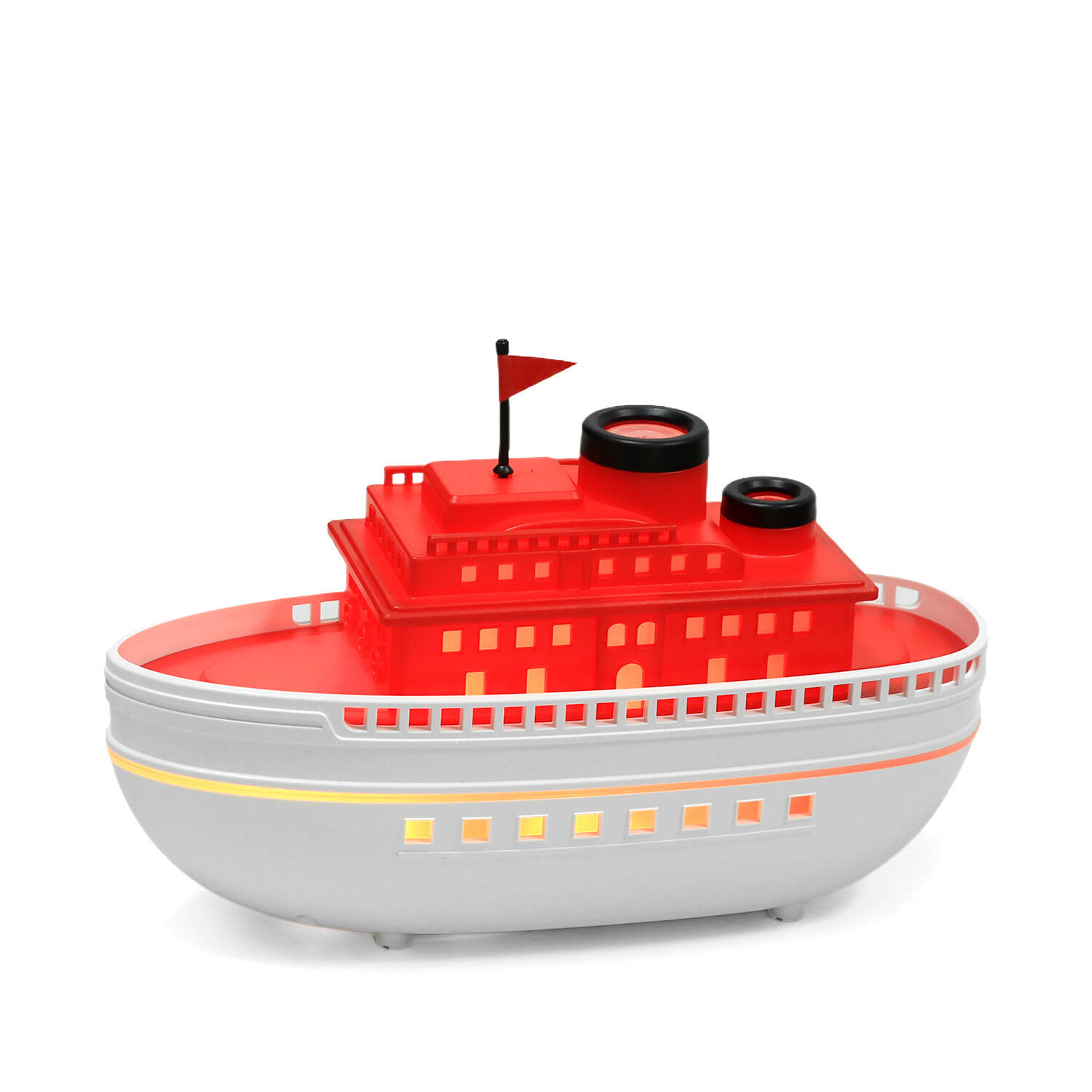 Red, white and colorful lights