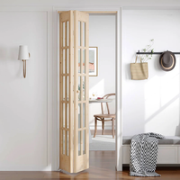 Portes pliantes intérieures modernes en bois massif pré-assemblées pour appartements, hôtels et entrepôts, application extérieure, tailles personnalisables