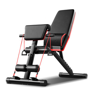 <span class=keywords><strong>Banc</strong></span> de musculation multifonction pliable et réglable SP avec matériaux en acier et PU, capacité de charge maximale de 150 kg - Product Image 1