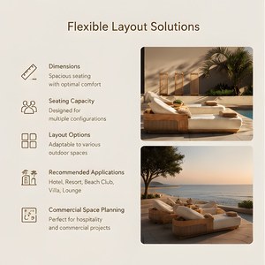 Chaise longue de <span class=keywords><strong>piscine</strong></span> en teck design moderne pour l'extérieur, confortable, pour la plage, le jardin, la terrasse, l'<span class=keywords><strong>hôtel</strong></span> - Product Image 5