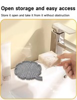 Support à Savon en Silicone pour Salle de Bain, Design Floral, Drainage Rapide, Plateau à Savon Facile à Nettoyer avec Bec Verseur Guidé pour Évier et Comptoir