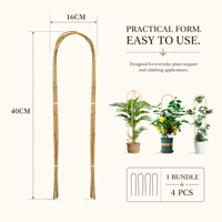 Support de plante en bambou naturel en forme de U pour plantes en pot, plantes grimpantes, fleurs de jardin, vente en gros