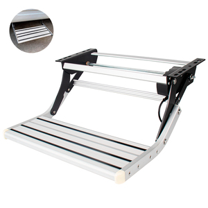 Marchepied électrique pour <span class=keywords><strong>camping</strong></span>-<span class=keywords><strong>car</strong></span> avec éclairage LED, en alliage d'aluminium, pliable, échelle simple, charge 200 kg, pour <span class=keywords><strong>camping</strong></span>-<span class=keywords><strong>car</strong></span>, caravane, porte d'entrée - Product Image 1