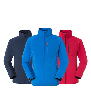 Chaqueta de una sola capa de carcasa suave para hombre y mujer, impermeable, de lana, a prueba de viento, ropa de trabajo cálida, logotipo personalizable, <span class=keywords><strong>grupo</strong></span> al aire libre - Product Image 1