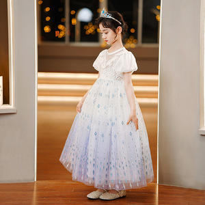 ชุดเดรสเจ้าหญิงเอลซ่าสำหรับเด็กผู้หญิงชุดเดรสเอลซ่าสีขาวชุดปาร์ตี้วันเกิดสำหรับเด็ก4 5 6 8 10ปี - Product Image 6