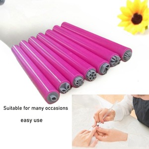 Ensemble de stylos à tamponner pour nail art, 10 pièces, en plastique, double extrémité, kit d'outils de tamponnage DIY pour la manucure - Product Image 4