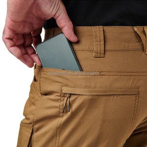 بنطلون رجالي تكتيكي مقاوم للماء من السوفت شيل، بنطلون رسمي شتوي للمشي لمسافات طويلة، خصر متوسط، متعدد الجيوب، مبطن بالصوف السميك للعمل - Product Image 6