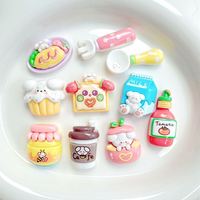 Aksesoris Resin Makanan Kartun Kue Madu Garpu Sendok Dekorasi DIY Pemasok Grosir